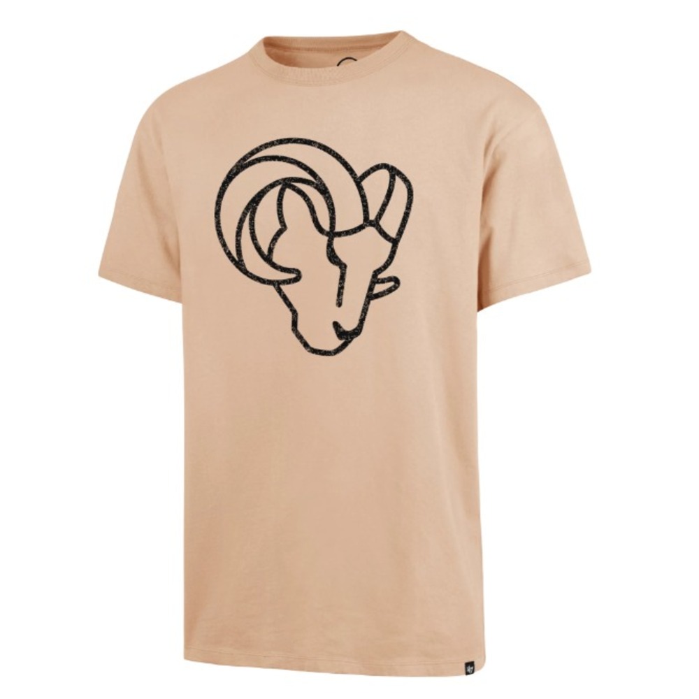 '47® (Men's LARGE) Los Angeles Rams Dusted™ Imprint Khaki T-Shirt